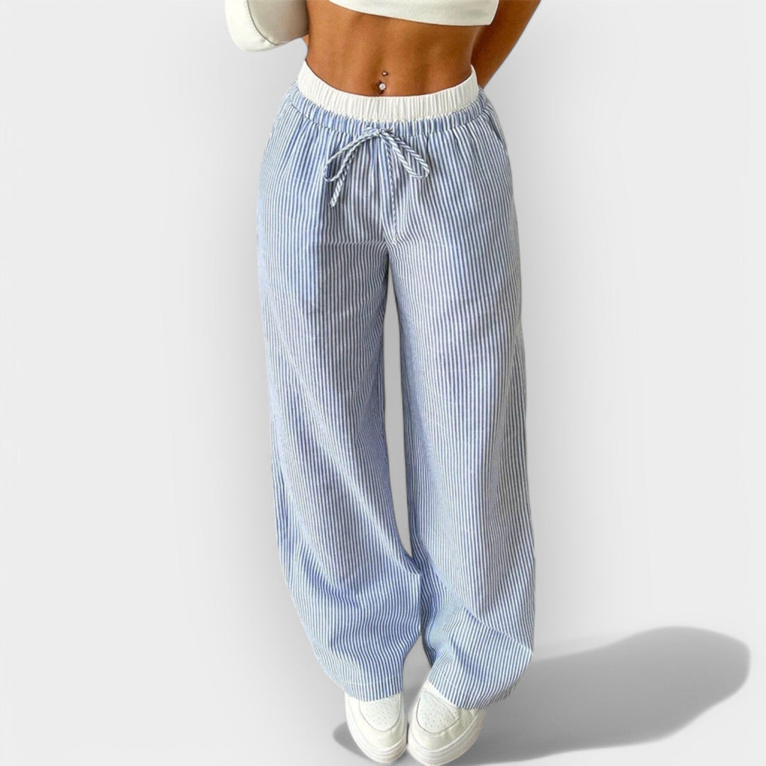 Eva - Oversize hlače z navpičnimi črtami