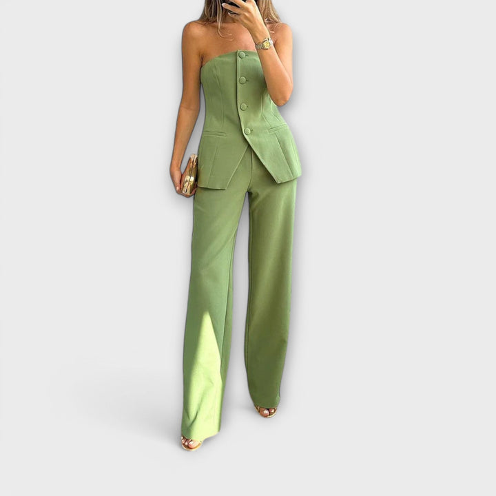 Katarina - Top Brez Rokavov In Komplet Hlač