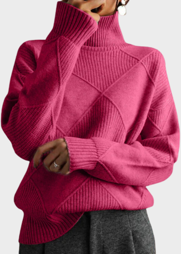 Jana - pulover z visokim ovratnikom iz luksuznega kašmirja