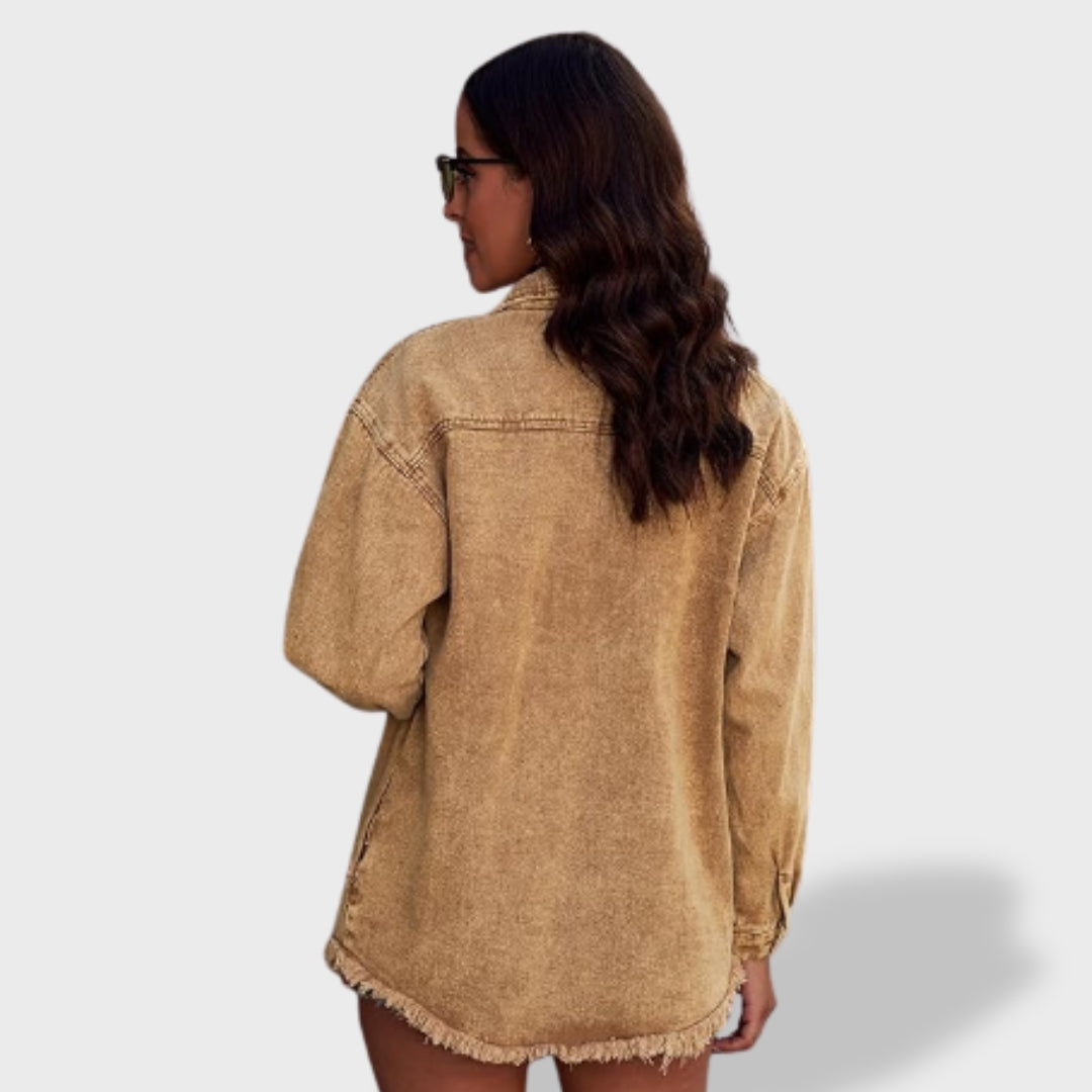 Jelena - Oversize ženska jakna iz džinsa z gumbi