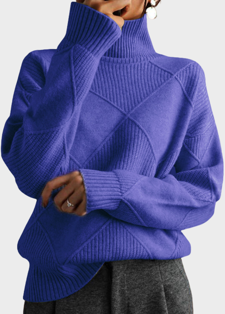 Jana - pulover z visokim ovratnikom iz luksuznega kašmirja