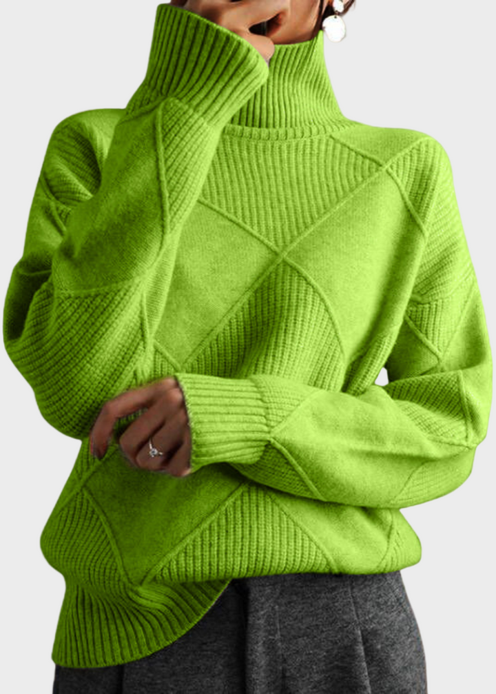 Jana - pulover z visokim ovratnikom iz luksuznega kašmirja