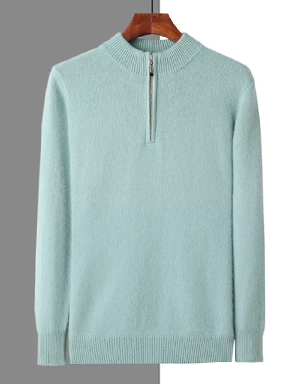 Gabrijel - Kašmirska Jakna Z Zadrgo Mehka Toplina