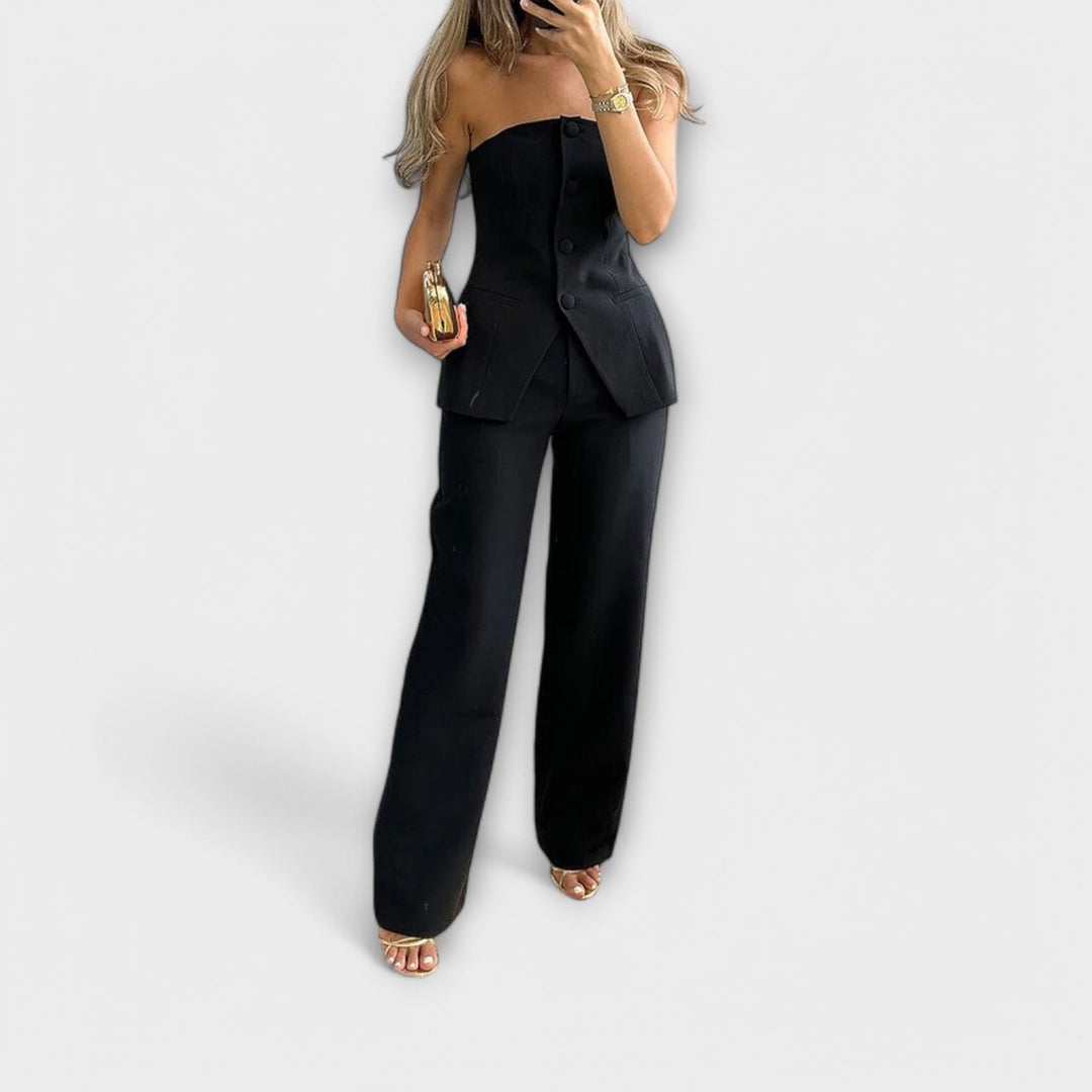 Katarina - Top Brez Rokavov In Komplet Hlač