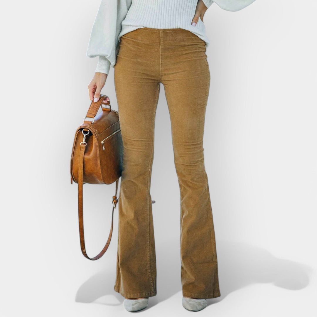 Lučka - Hlače Z Visokim Pasom Z Razširjeno Nogo