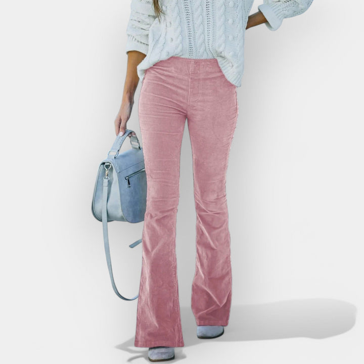 Lučka - Hlače Z Visokim Pasom Z Razširjeno Nogo