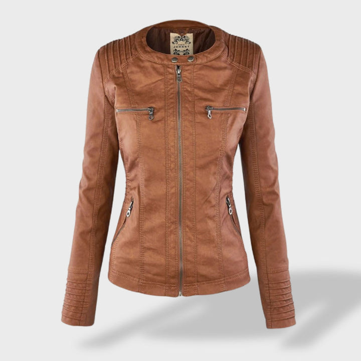 Alenka - Brezčasna Kožna Jakna Za Ženske S Kapuca