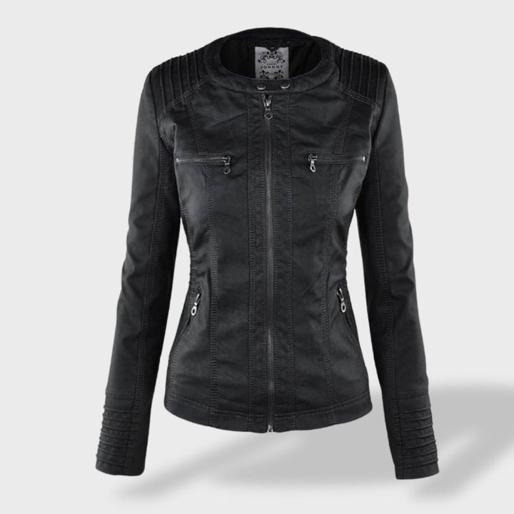 Alenka - Brezčasna Kožna Jakna Za Ženske S Kapuca