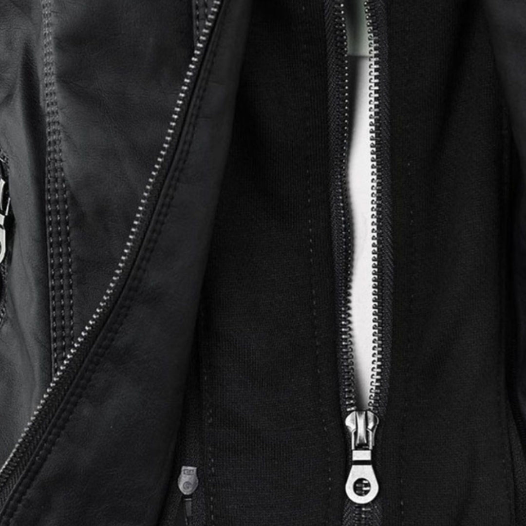 Alenka - Brezčasna Kožna Jakna Za Ženske S Kapuca