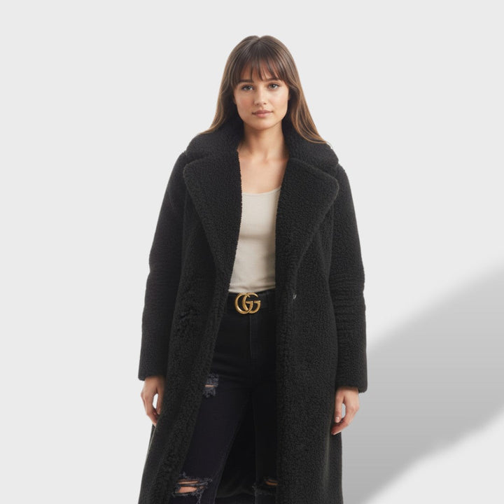 Adrijana - Dolgi plašč Teddy za ženske