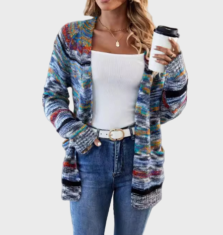 Večbarvni – Pleteni jopič